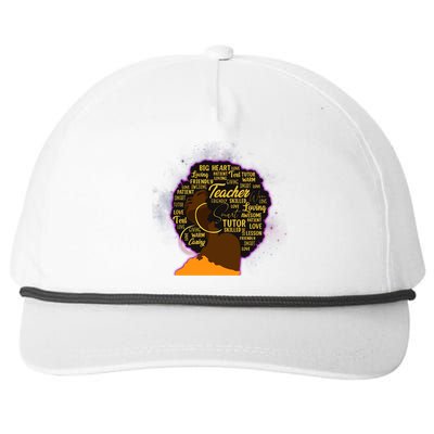 Black History Month Teacher African American Teacher Gift Snapback Five-Panel Rope Hat