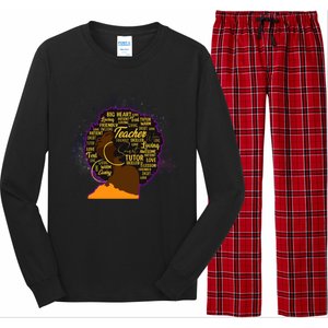 Black History Month Teacher African American Teacher Gift Long Sleeve Pajama Set