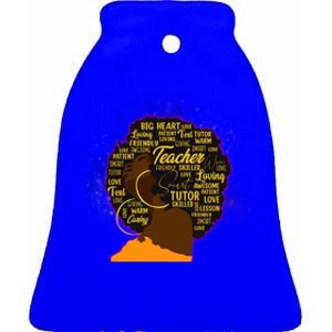 Black History Month Teacher African American Teacher Gift Ceramic Bell Ornament