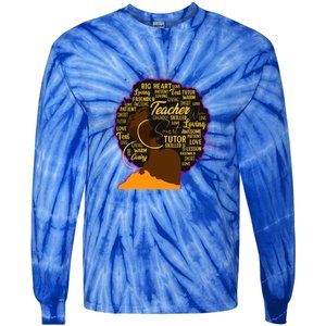 Black History Month Teacher African American Teacher Gift Tie-Dye Long Sleeve Shirt