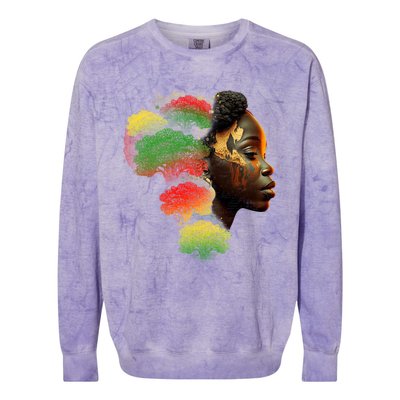 Black History Month African American Roots Juneteenth Gift Colorblast Crewneck Sweatshirt