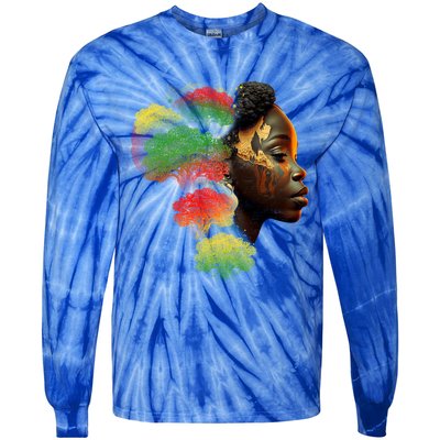 Black History Month African American Roots Juneteenth Gift Tie-Dye Long Sleeve Shirt