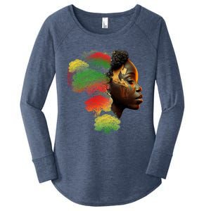 Black History Month African American Roots Juneteenth Gift Women's Perfect Tri Tunic Long Sleeve Shirt