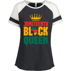 Black History Month Juneteenth Afro American Mom Gift Enza Ladies Jersey Colorblock Tee