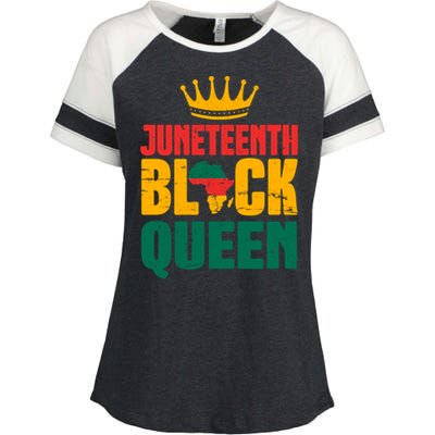 Black History Month Juneteenth Afro American Mom Gift Enza Ladies Jersey Colorblock Tee