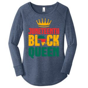 Black History Month Juneteenth Afro American Mom Gift Women's Perfect Tri Tunic Long Sleeve Shirt