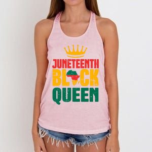 Black History Month Juneteenth Afro American Mom Gift Women's Knotted Racerback Tank