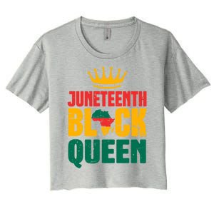 Black History Month Juneteenth Afro American Mom Gift Women's Crop Top Tee