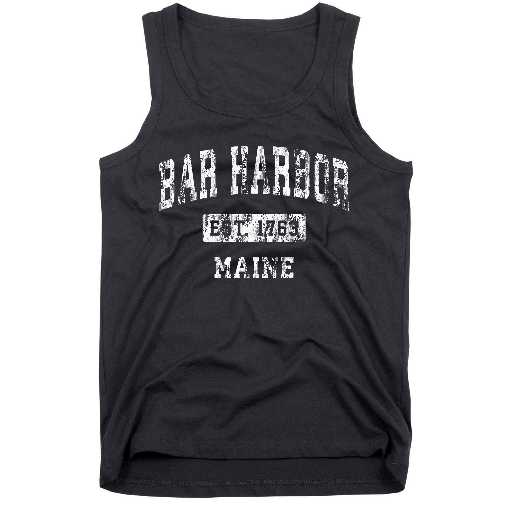 Bar Harbor Maine Me Vintage Established Sports Design Tank Top