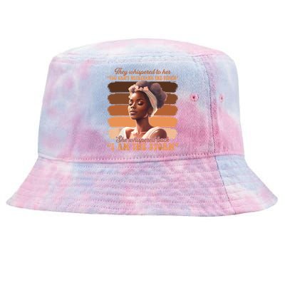 Black History Month African Woman Afro I Am The Storm Tie-Dyed Bucket Hat