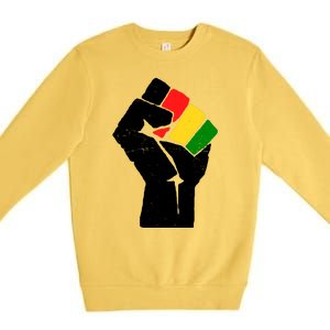 Black History Month Fist African Pride Premium Crewneck Sweatshirt