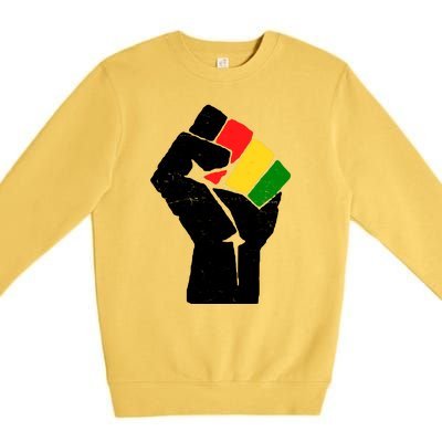 Black History Month Fist African Pride Premium Crewneck Sweatshirt