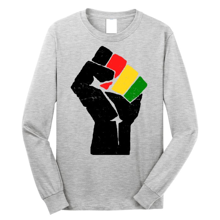 Black History Month Fist African Pride Long Sleeve Shirt