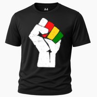 Black History Month Fist African Pride Cooling Performance Crew T-Shirt