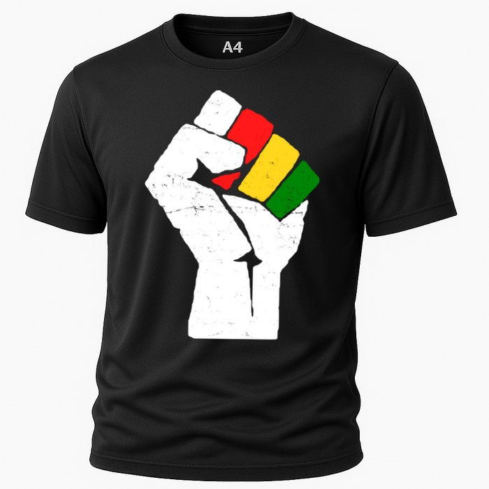 Black History Month Fist African Pride Cooling Performance Crew T-Shirt