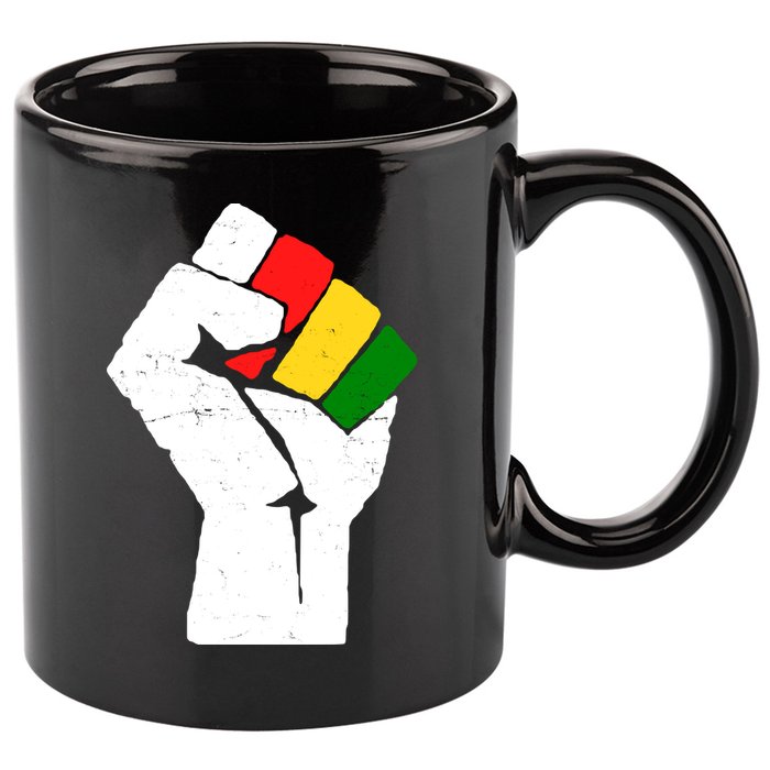 Black History Month Fist African Pride 11oz C Handle Ceramic Mug