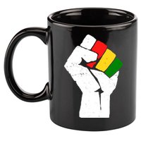 Black History Month Fist African Pride 11oz C Handle Ceramic Mug