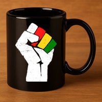 Black History Month Fist African Pride 11oz C Handle Ceramic Mug