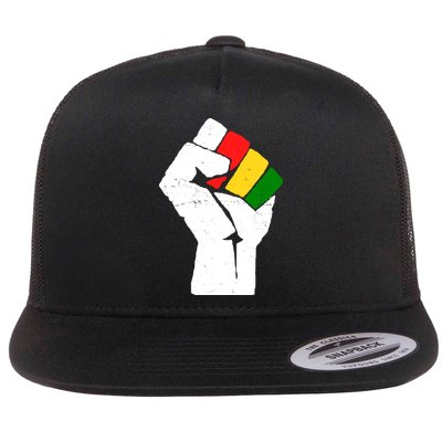 Black History Month Fist African Pride Flatbill Hat