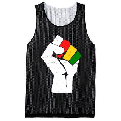 Black History Month Fist African Pride Mesh Reversible Basketball Jersey Tank
