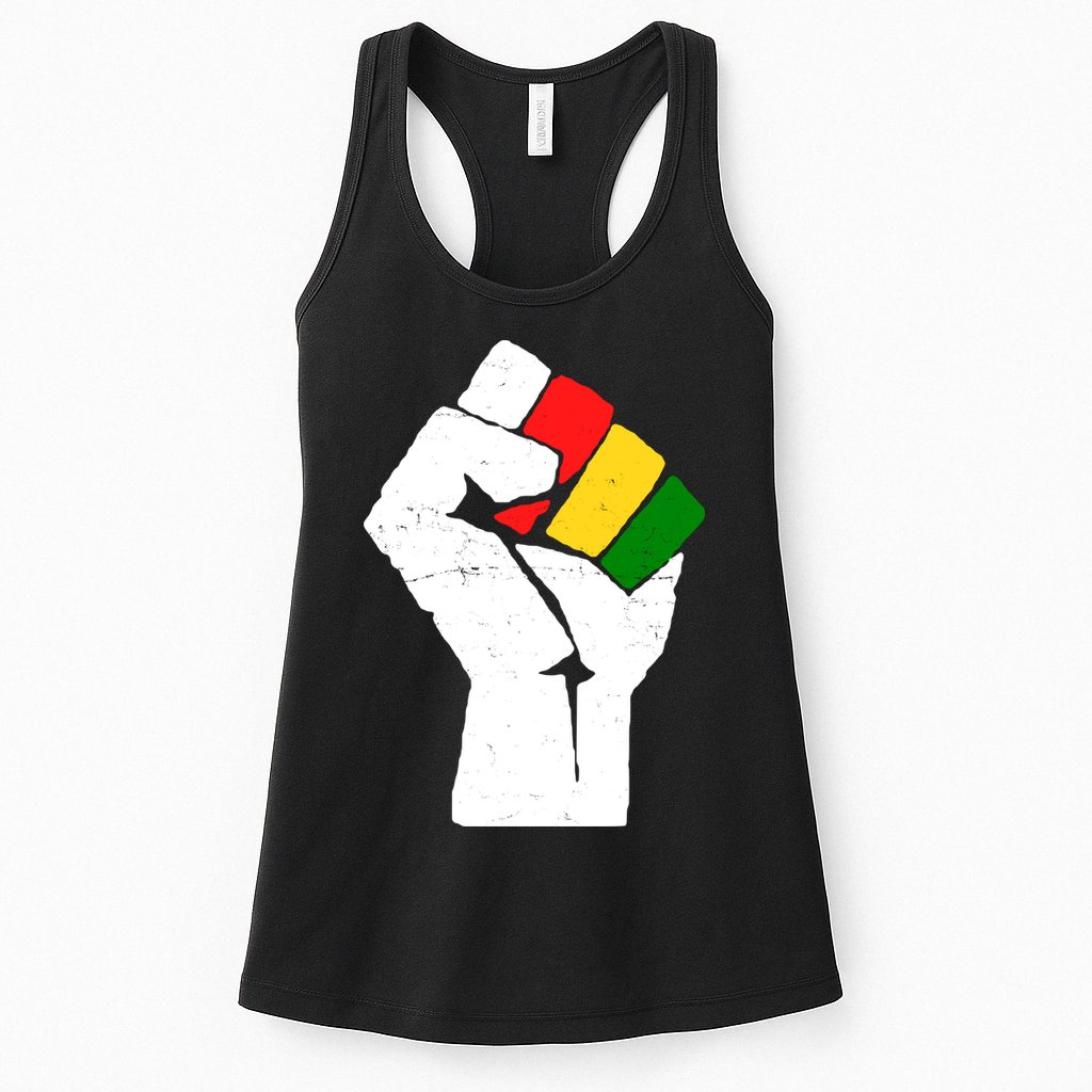 Black History Month Fist African Pride Womens Tank Top