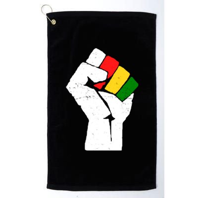 Black History Month Fist African Pride Platinum Collection Golf Towel