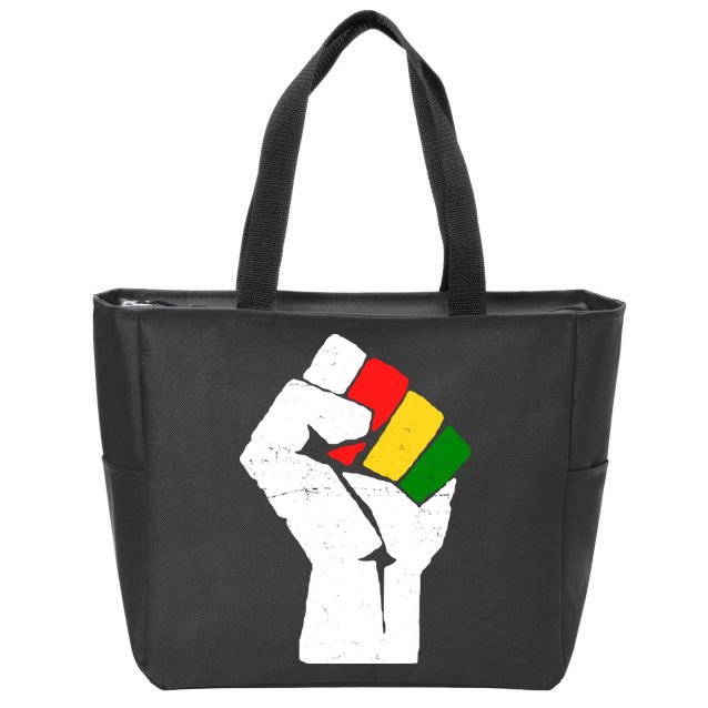 Black History Month Fist African Pride Zip Tote Bag