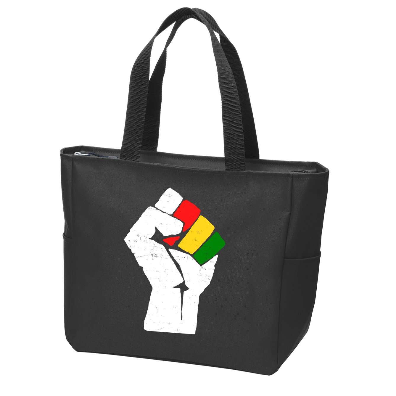 Black History Month Fist African Pride Zip Tote Bag