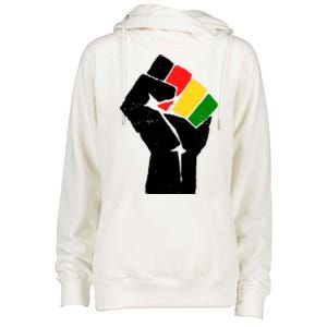 Black History Month Fist African Pride Womens Funnel Neck Pullover Hood