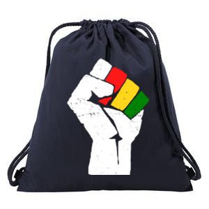 Black History Month Fist African Pride Drawstring Bag