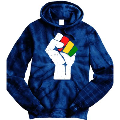 Black History Month Fist African Pride Tie Dye Hoodie