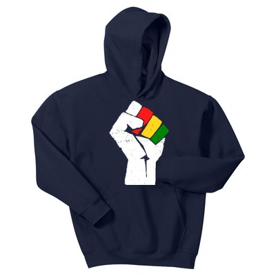 Black History Month Fist African Pride Kids Hoodie