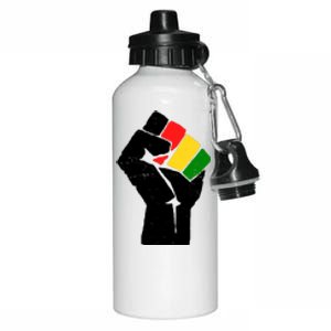 Black History Month Fist African Pride Aluminum Water Bottle