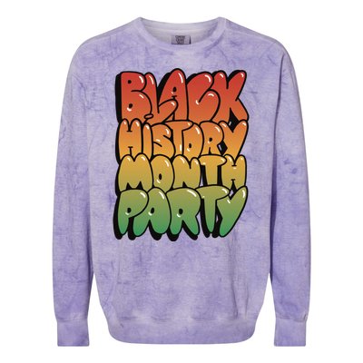 Black History Month Party Colorblast Crewneck Sweatshirt