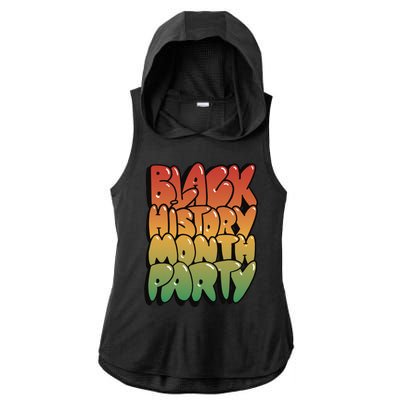 Black History Month Party Ladies PosiCharge Tri-Blend Wicking Draft Hoodie Tank