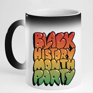 Black History Month Party 11oz Black Color Changing Mug