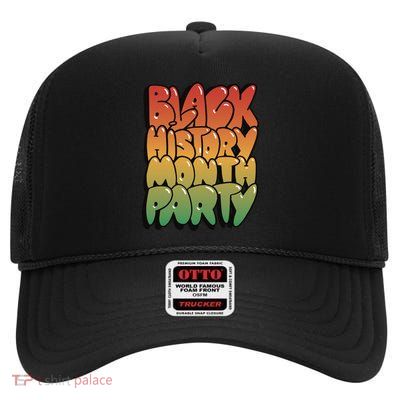 Black History Month Party High Crown Mesh Back Trucker Hat