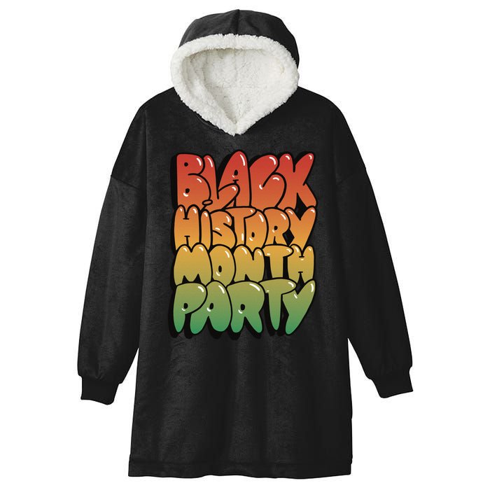 Black History Month Party Hooded Wearable Blanket