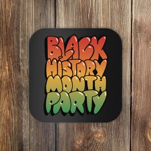 Black History Month Party Coaster