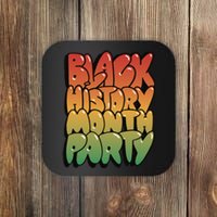 Black History Month Party Coaster