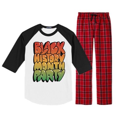 Black History Month Party Raglan Sleeve Pajama Set