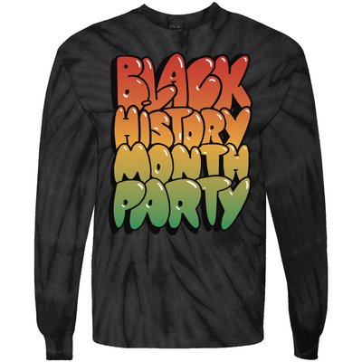 Black History Month Party Tie-Dye Long Sleeve Shirt