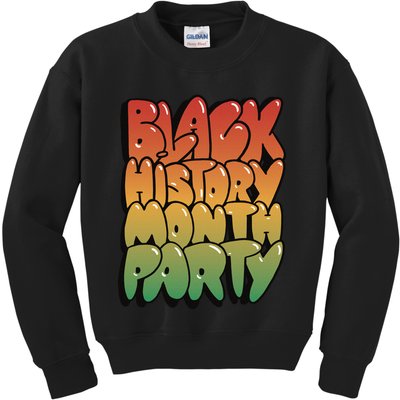 Black History Month Party Kids Sweatshirt