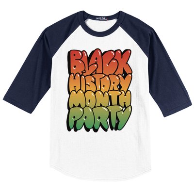 Black History Month Party Baseball Sleeve Shirt