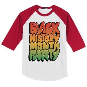 Black History Month Party Kids Colorblock Raglan Jersey