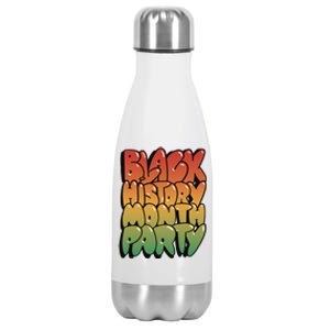 Black History Month Party Stainless Steel Insulated Water Bottle