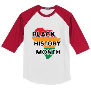 Black History Month For Juneteenth Day Gift Kids Colorblock Raglan Jersey