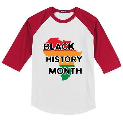 Black History Month For Juneteenth Day Gift Kids Colorblock Raglan Jersey