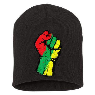 Black History Month Fist Black Power Short Acrylic Beanie