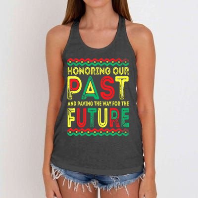 Black History Month Honoring our Past, Pride Women's Knotted Racerback Tank